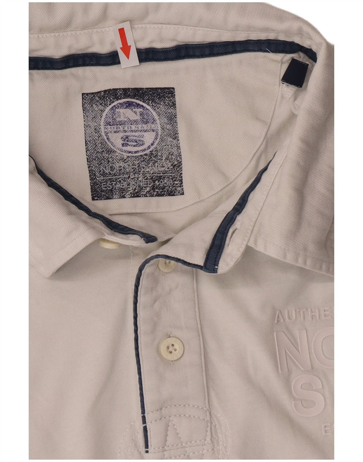North Sails Polo gráfico para hombre 2XL Algodón blanco