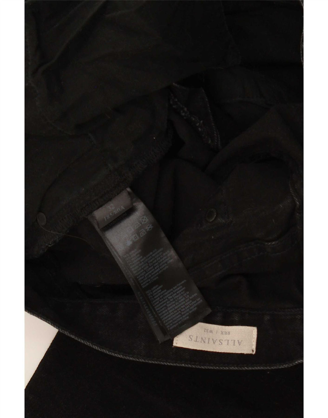 Vaqueros ajustados para hombre All Saints W32 L32 Algodón negro