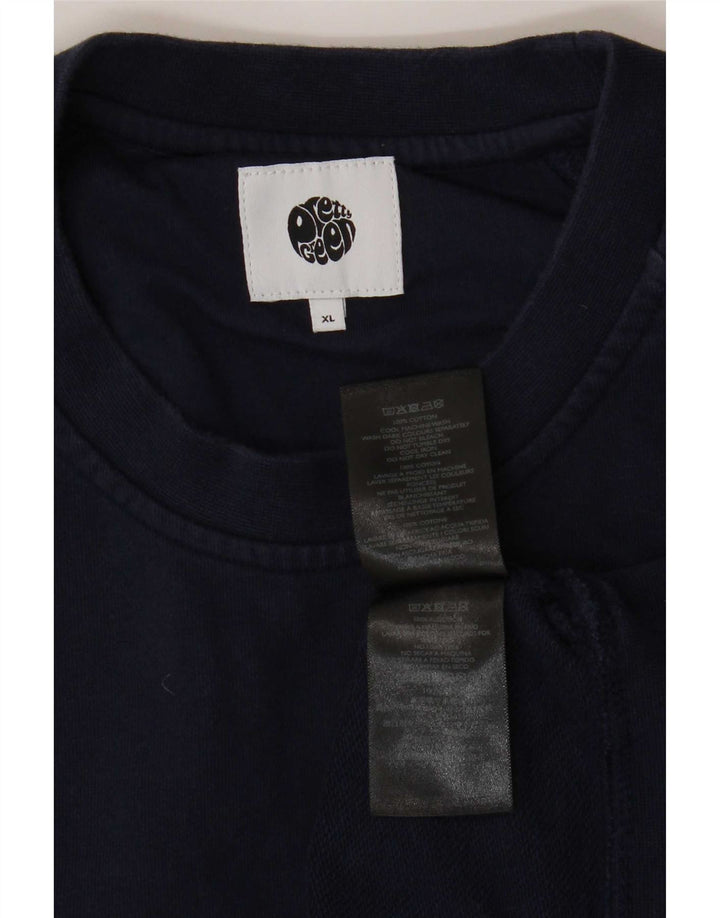 Pretty Green Sudadera Hombre Jumper XL Azul Marino Algodón