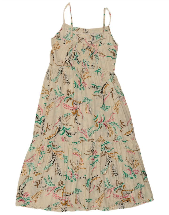 Marks & Spencer Vestido de verano para mujer UK 40 Medio Off White Viscosa floral