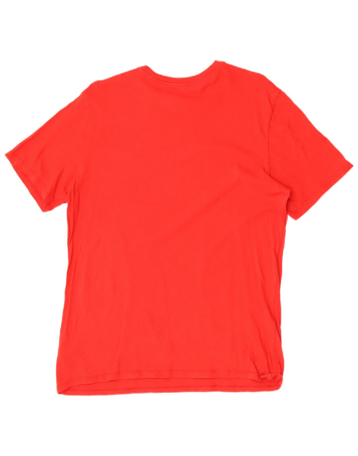 Nike Camiseta de corte atlético para hombre, talla grande, algodón rojo