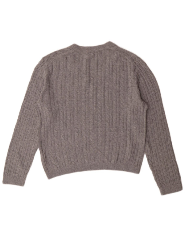 TOMMY HILFIGER Suéter tipo jersey con cuello en V para mujer UK 42 Nylon gris medio