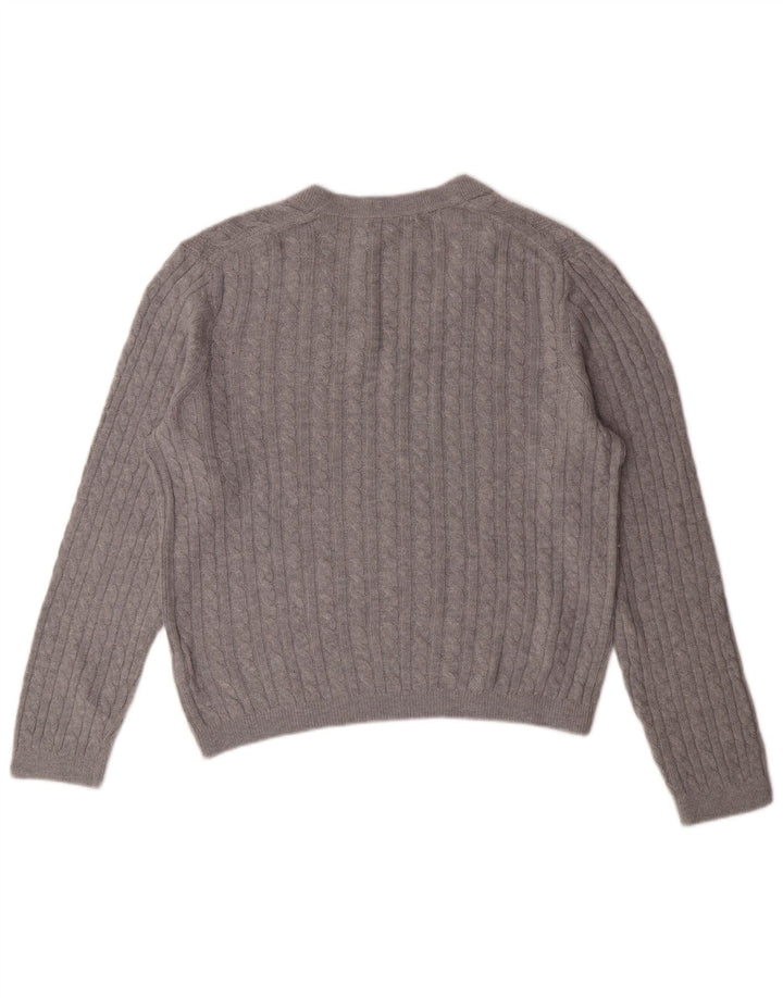 TOMMY HILFIGER Suéter tipo jersey con cuello en V para mujer UK 42 Nylon gris medio