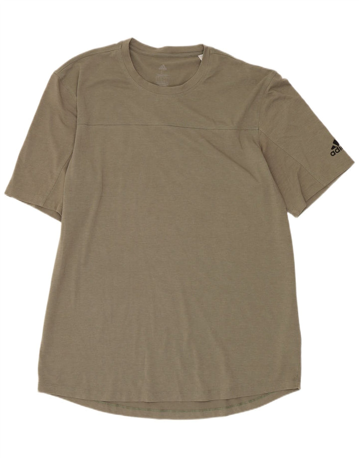 Adidas Hombre Aeroready Camiseta Top Grande Caqui Poliéster