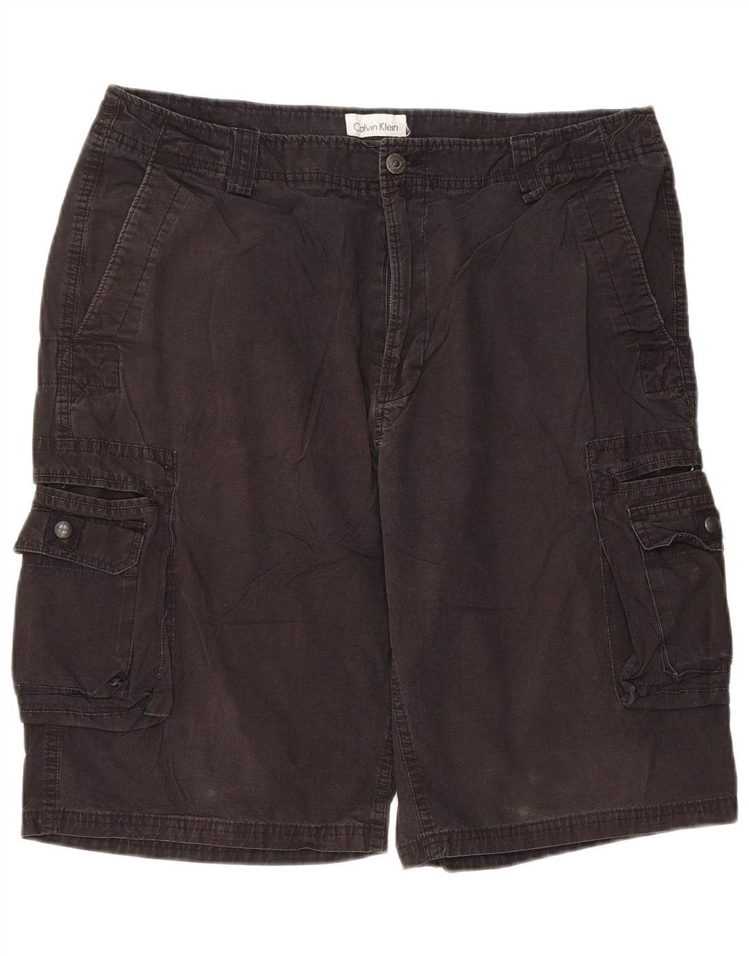 CALVIN KLEIN Shorts cargo para hombre W36 Grande Algodón negro