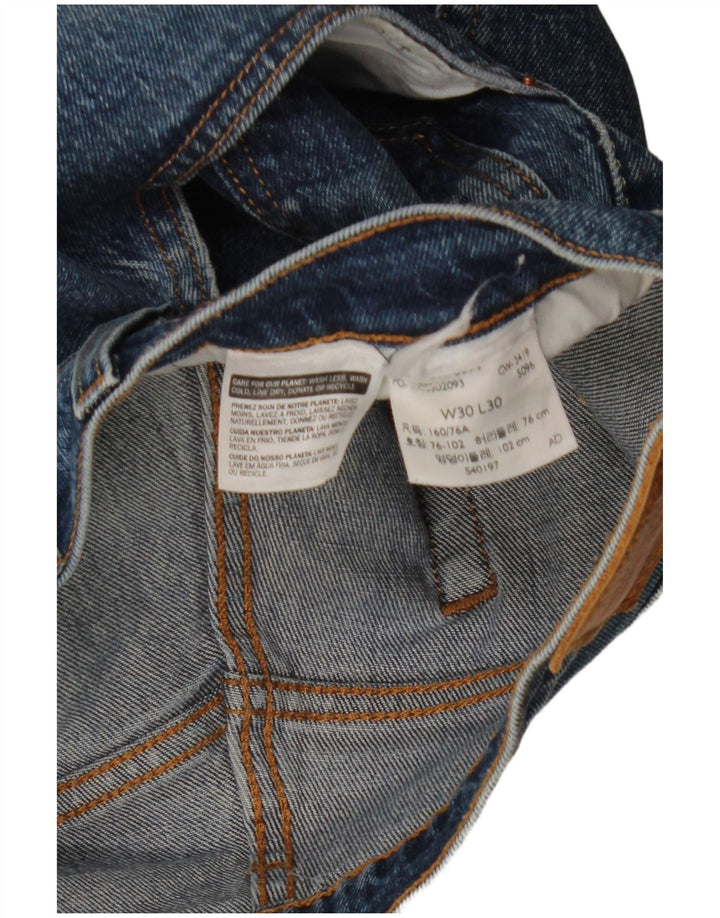 LEVI'S Mens 501 pantalones cortos de mezclilla W30 azul medio