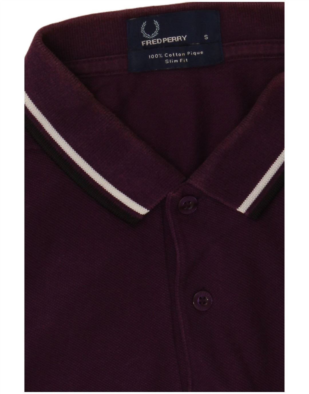 Fred Perry Polo Slim Fit Para Hombre De Algodón Morado Pequeño
