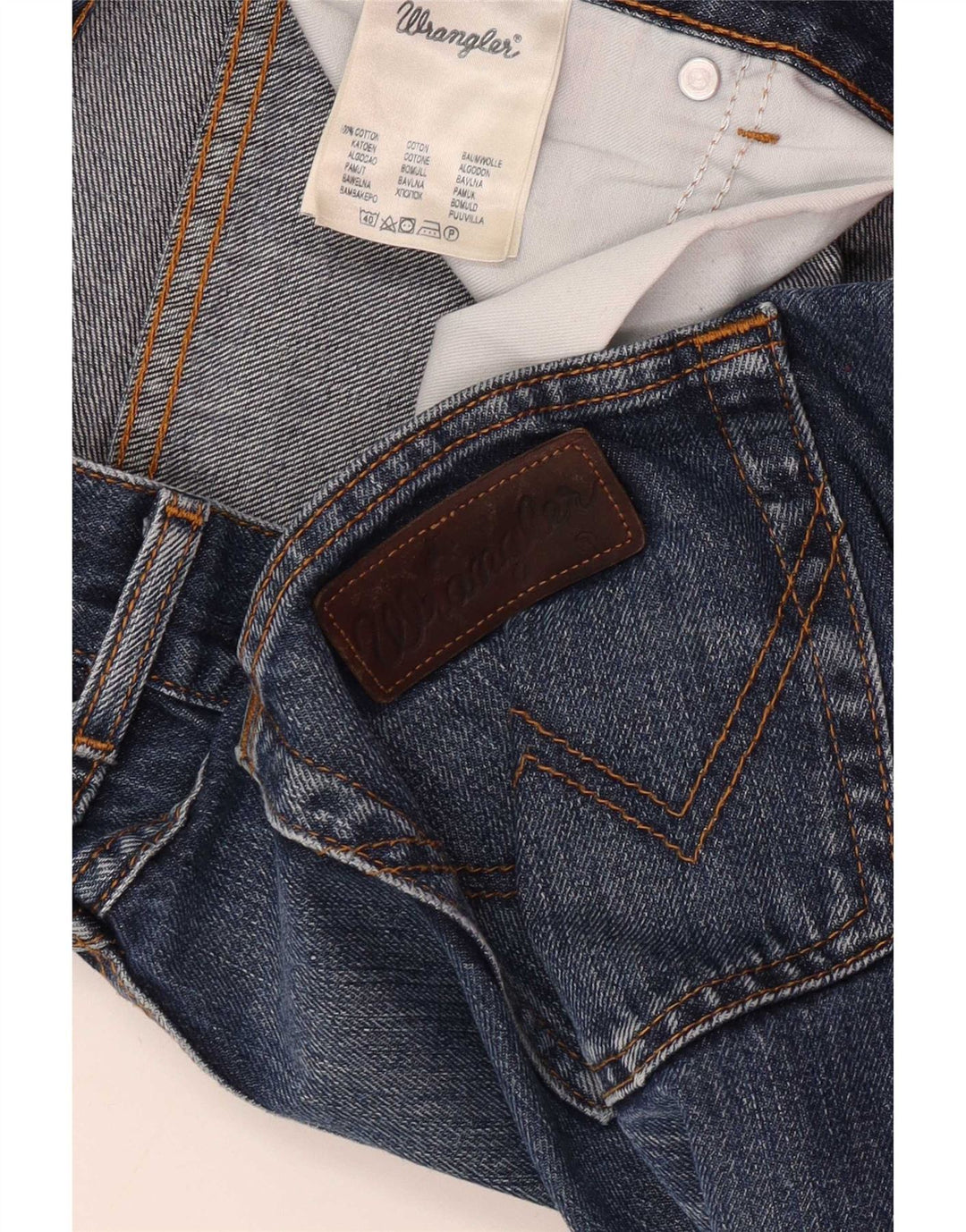 Wrangler Vaqueros rectos Texas para hombre W38 L32 Algodón azul