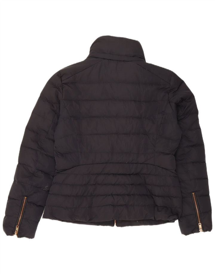 Zara Mujer Chaqueta Acolchada Reino Unido 44 Grande Azul Marino