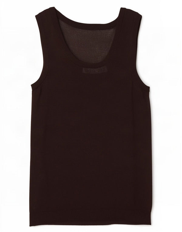 Zara Mujer Chaleco Top UK 8 Small Marrón Viscosa