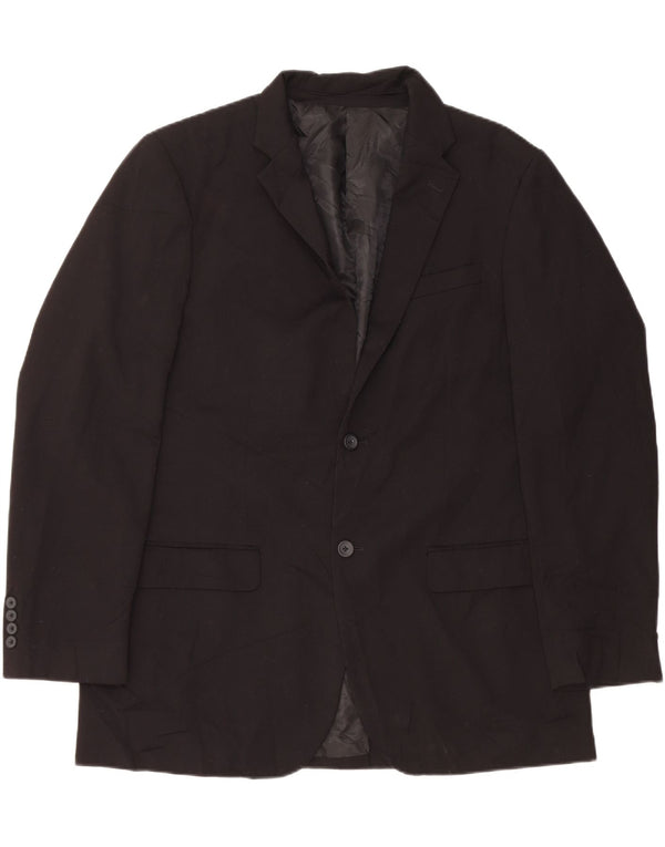 DOCKERS Chaqueta tipo blazer de 2 botones para hombre UK 42 XL Poliéster negro