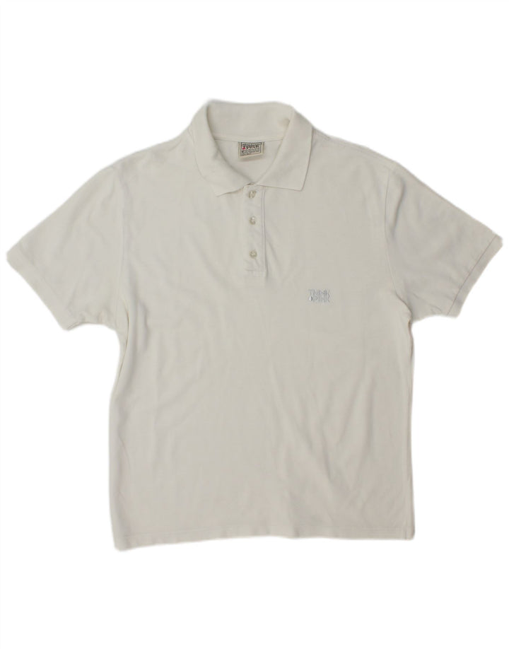 Think Pink - Polo para hombre, talla pequeña, color blanco