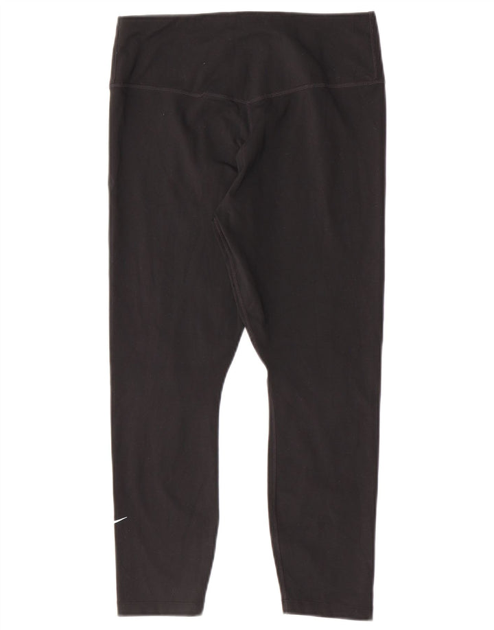 Nike - Leggings capri Dri Fit para mujer, talla M, poliéster negro