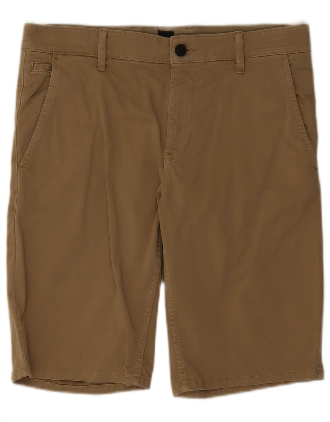 Pantalones Cortos Chinos Hugo Boss Hombre W32 Algodón Marrón Medio