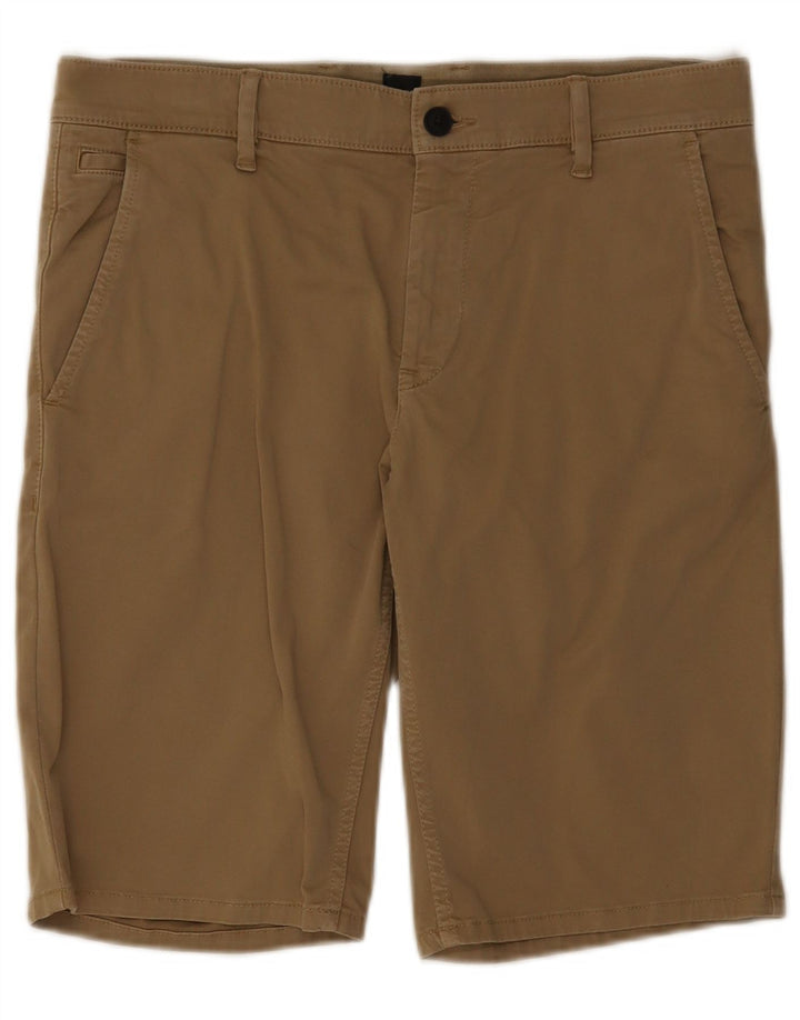 Pantalones Cortos Chinos Hugo Boss Hombre W32 Algodón Marrón Medio