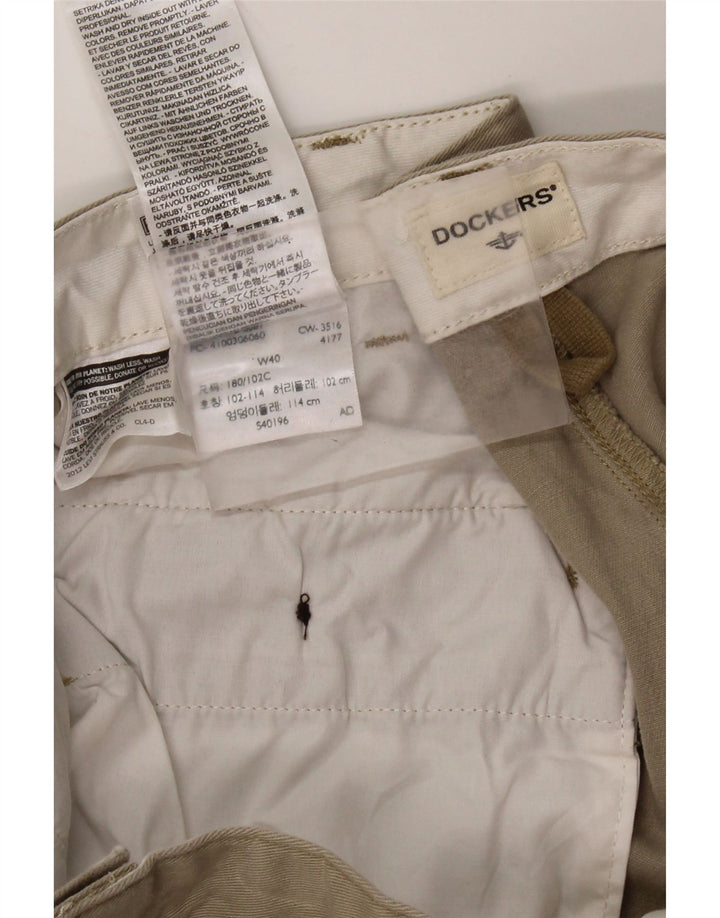 DOCKERS Shorts Cargo Hombre W40 XL Algodón Beige