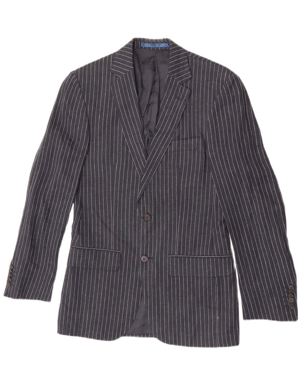 Marks & Spencer Chaqueta tipo blazer de 2 botones para hombre UK 34 XS Azul marino Rayas diplomáticas