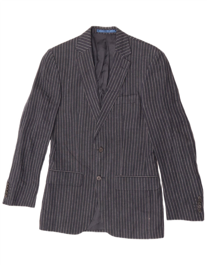 Marks & Spencer Chaqueta tipo blazer de 2 botones para hombre UK 34 XS Azul marino Rayas diplomáticas