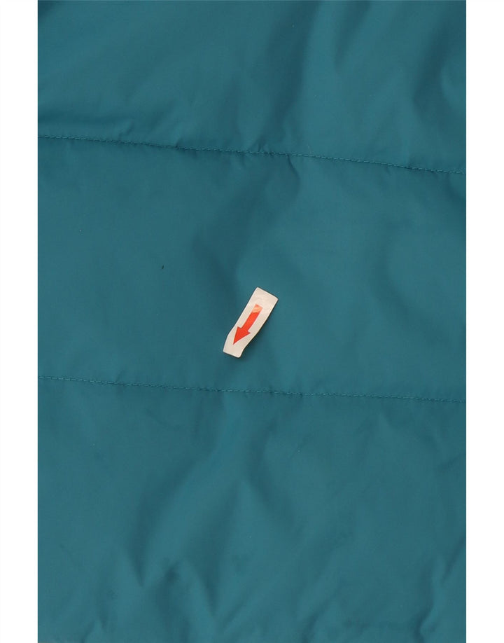 Benetton Chaqueta Acolchada Reversible Con Capucha Niña 7-8 Años Azul Mediano