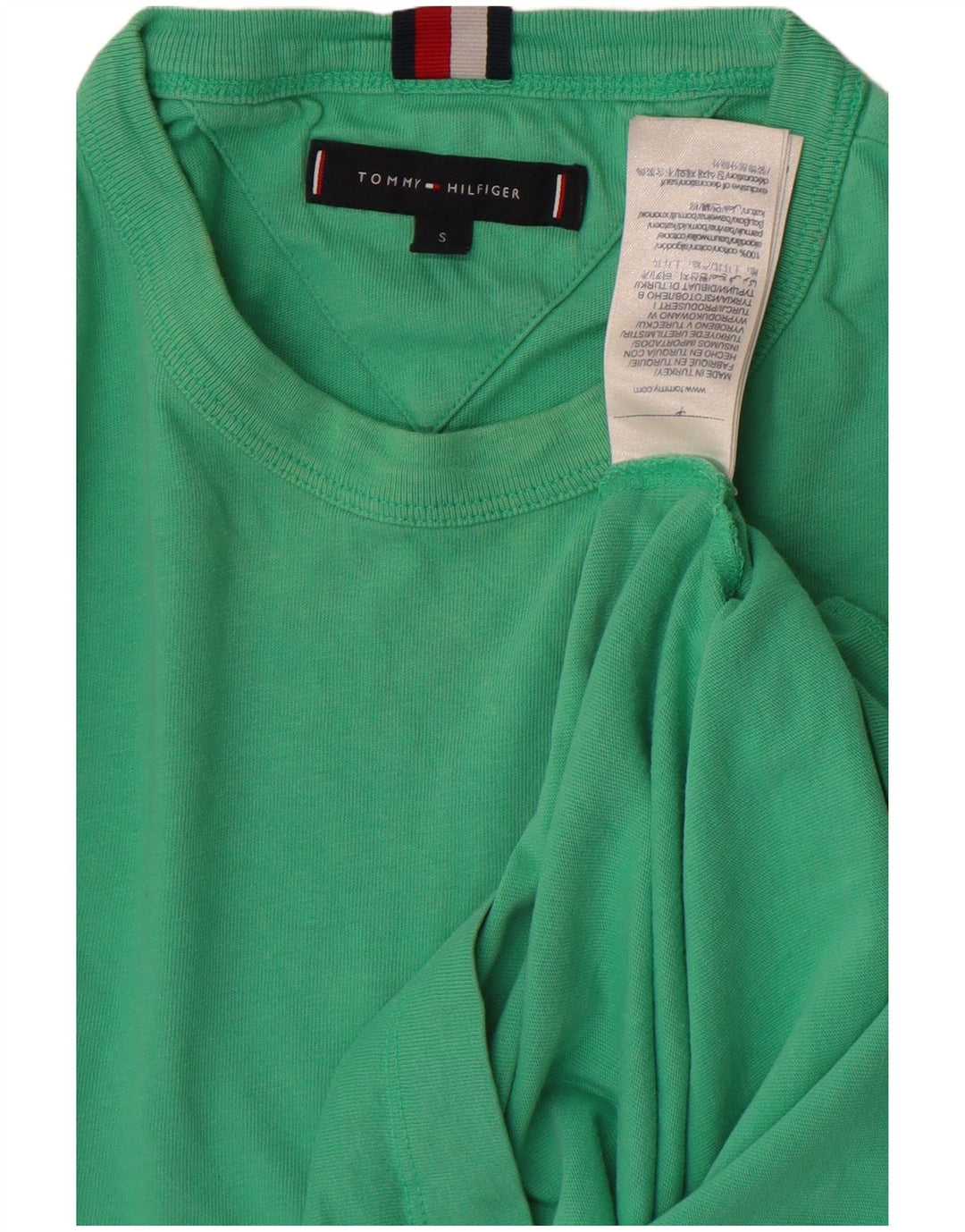 Camiseta Tommy Hilfiger Hombre Top Small Verde Algodón
