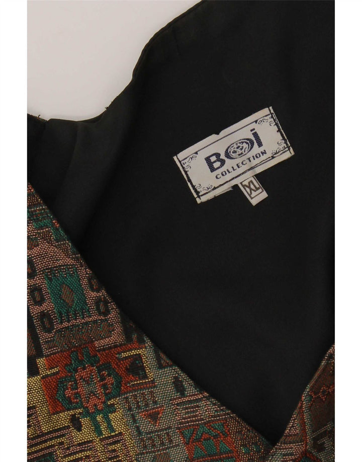 Chaleco Vintage para hombre XL Geométrico Negro