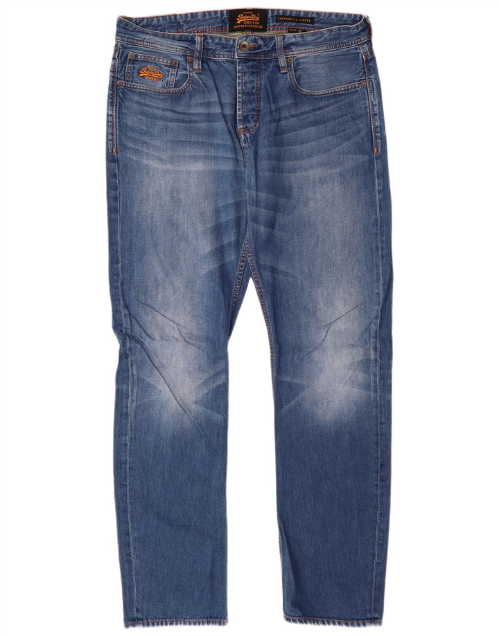 Superdry Vaqueros Slim Sueltos Copperfill Para Hombre W34 L32 Algodón Azul