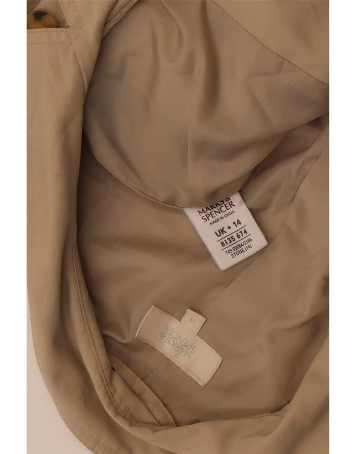 Marks & Spencer Gabardina para mujer UK 44 Grande Poliéster beige