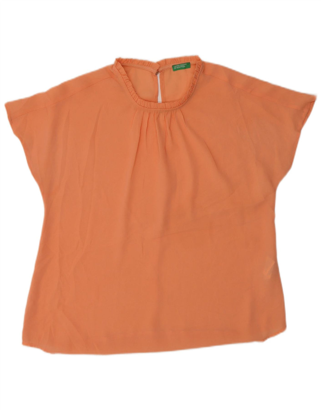 Benetton Blusa Mujer ES 44 Medio Naranja Poliéster