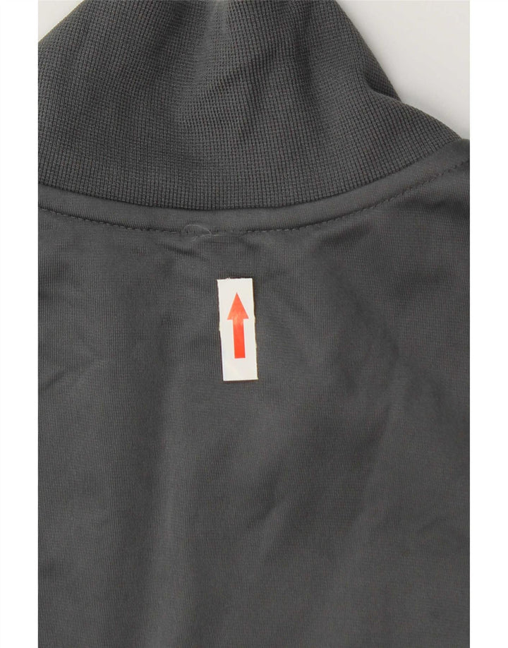 Adidas Hombre Graphic Chándal Top Chaqueta Poliéster Gris Medio