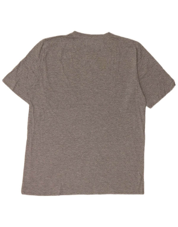 Kappa Hombre Camiseta Gráfica Top XL Gris Algodón