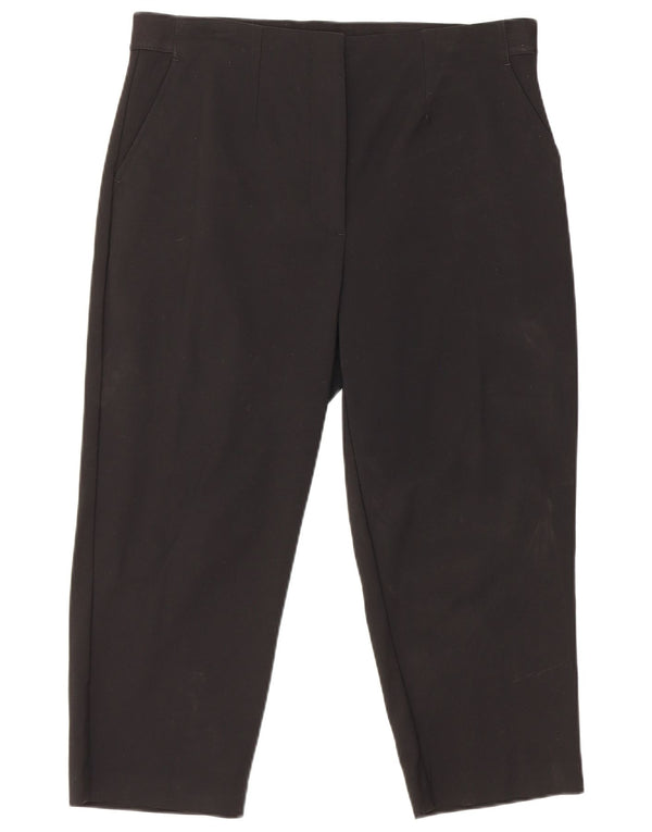 Marks & Spencer Pantalones Capri para Mujer UK 42 Large W42 L21 Algodón Negro