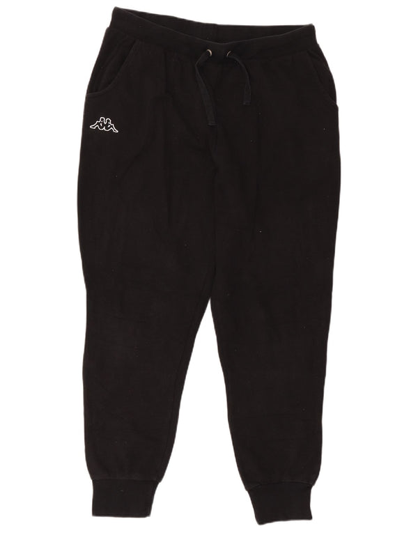 Kappa Hombre Pantalones De Chándal Joggers Large Negro Algodón