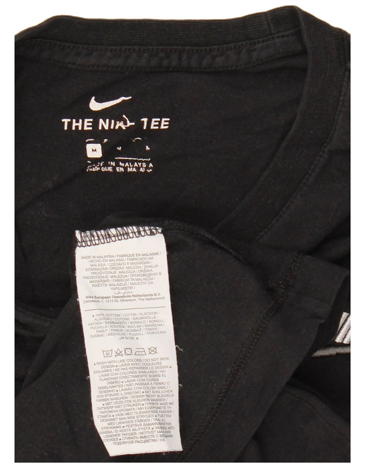 Nike Camiseta gráfica para hombre Top mediano de algodón negro