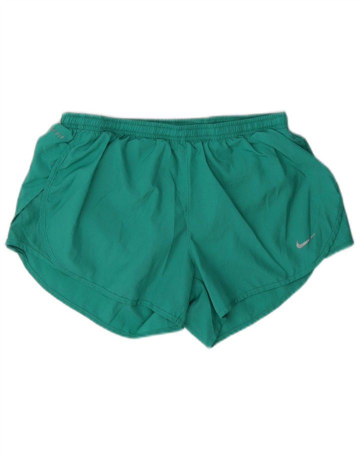 Nike - Pantalones cortos deportivos Dri Fit para mujer, talla 40, color verde medio