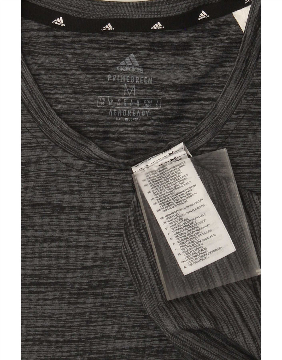 Adidas Hombre Aeroready Camiseta Top Poliéster Moteado Gris Medio