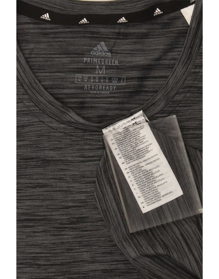 Adidas Hombre Aeroready Camiseta Top Poliéster Moteado Gris Medio