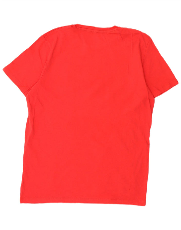 Jack & Jones Hombre Camiseta Gráfica Top Medium Rojo Algodón