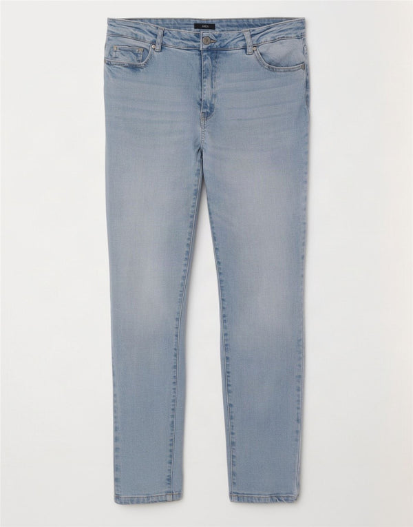 M&Co Vaqueros ajustados para mujer UK 14 Large W32 L29 Algodón azul