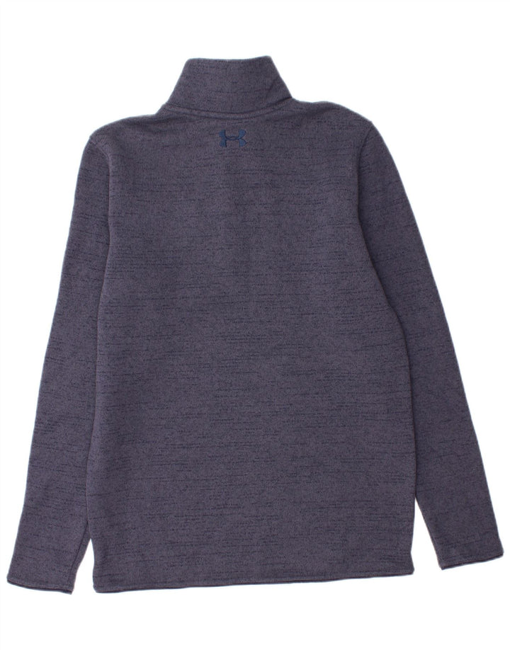 Under Armour Hombre Botón Cuello Sudadera Jersey Pequeño Púrpura Poliéster