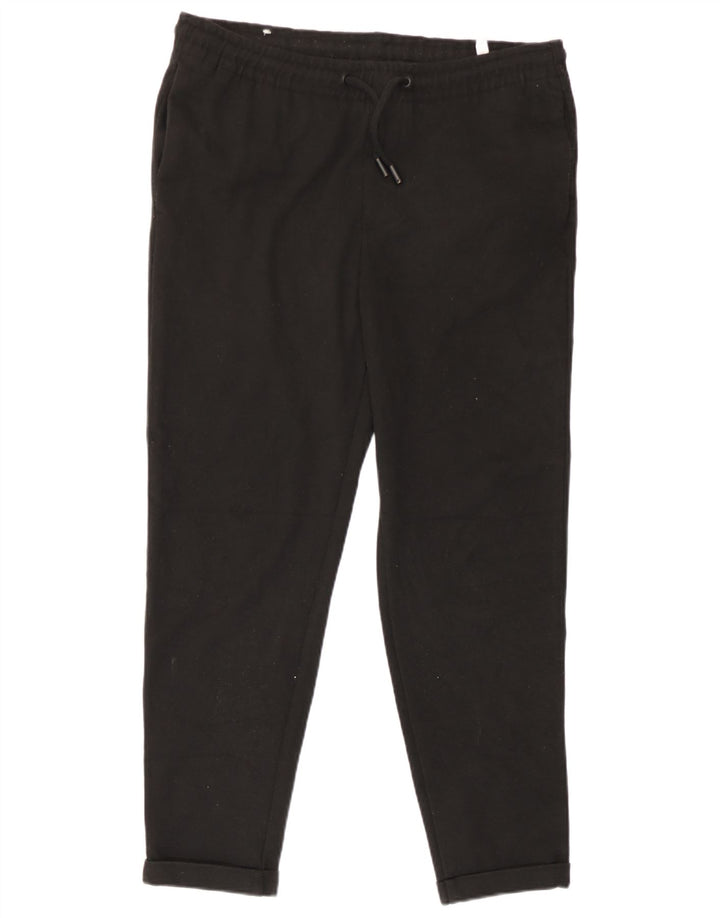 Zara Hombre Pantalón Corto Mediano W31 L26 Poliéster Negro