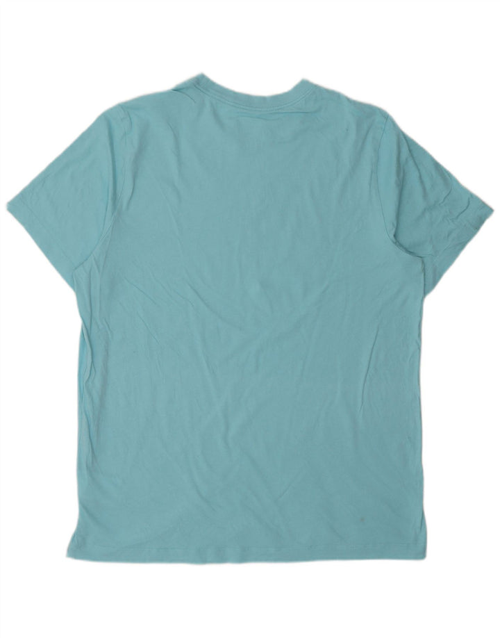 Camiseta Nike Hombre Top Grande Azul Algodón