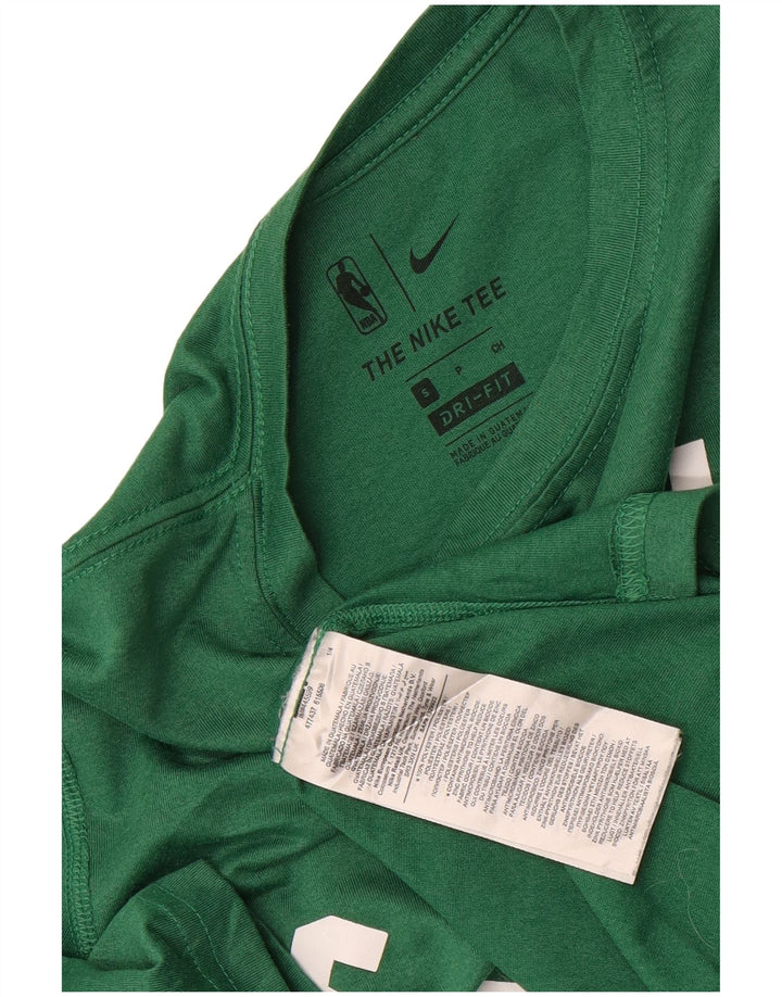 Nike Mens Celtics Graphic Camiseta Top Pequeño Verde Poliéster