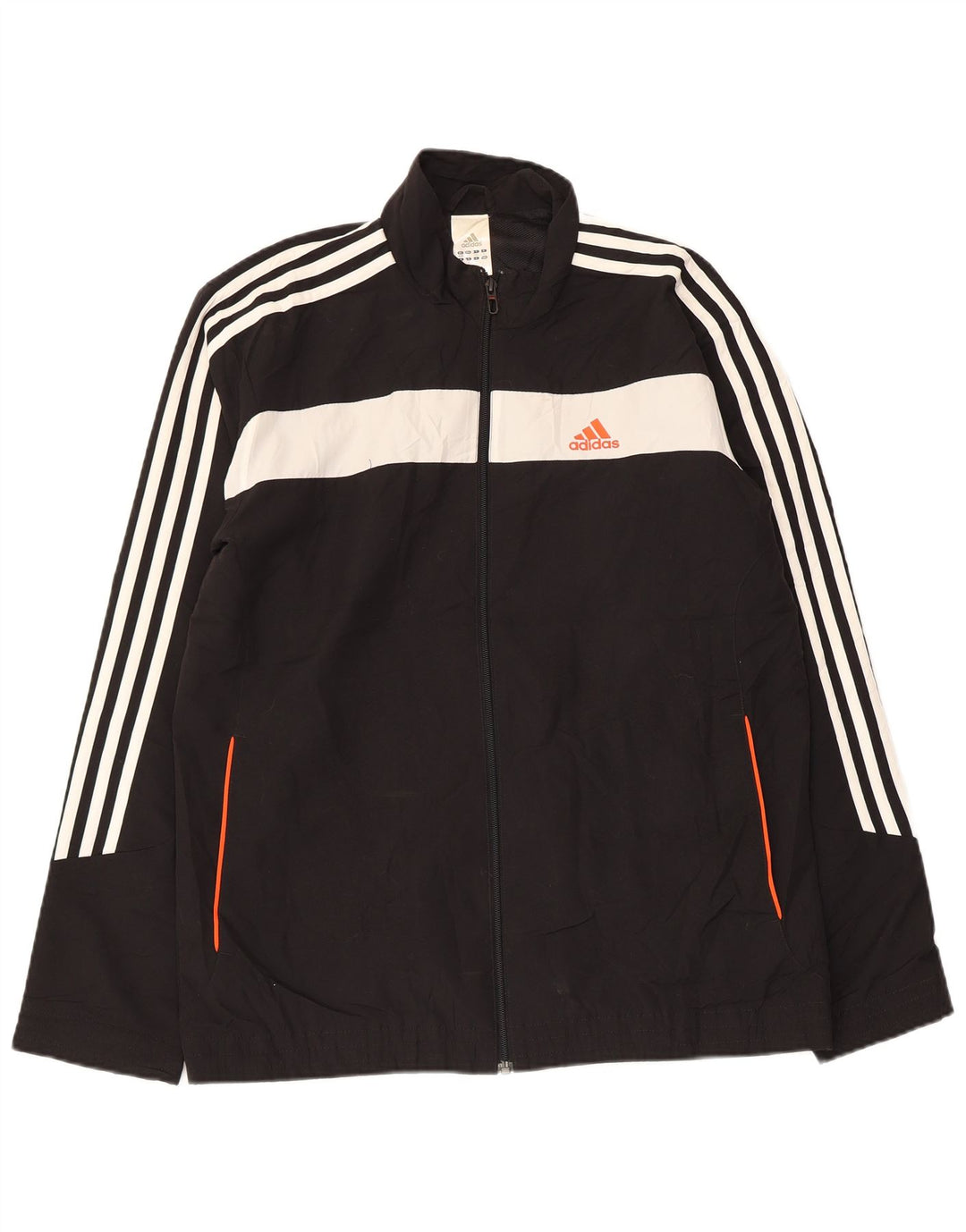 Adidas Chaqueta de chándal gráfica para hombre UK 38/40 Medium Black Colourblock