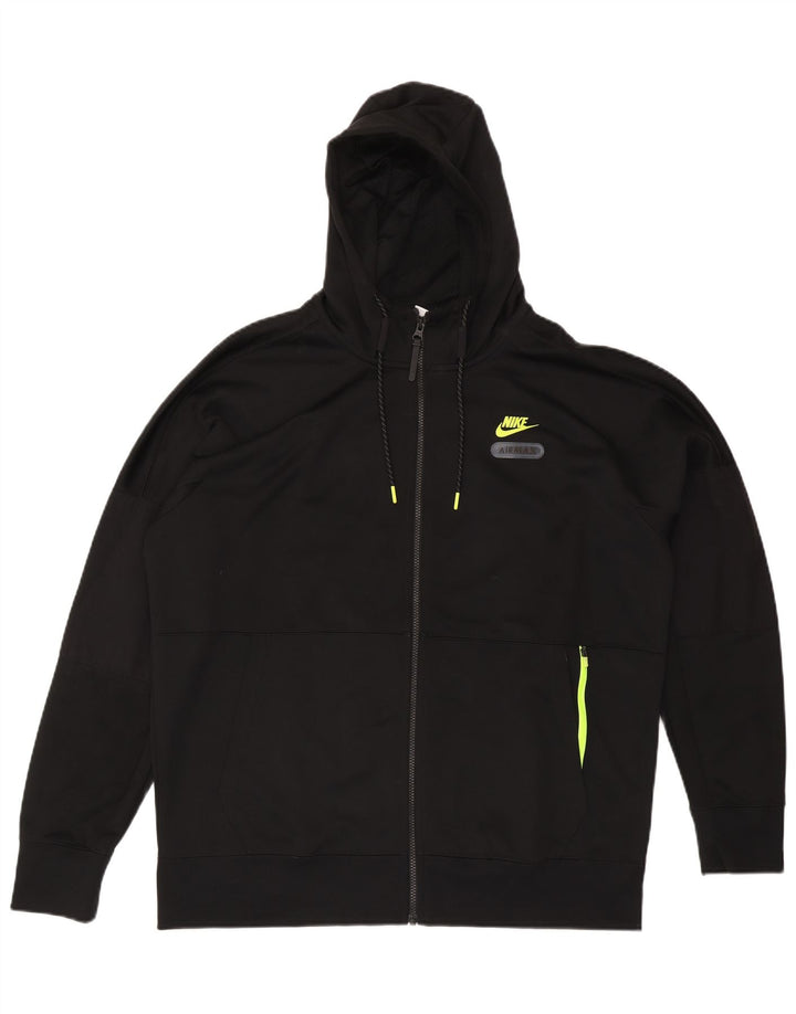 Nike Sudadera con capucha y cremallera gráfica para hombre XL Poliéster negro