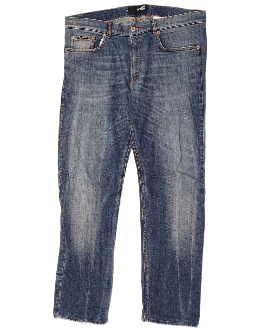 Moschino Jeans Slim Para Hombre W38 L32 Azul Algodón Clásico