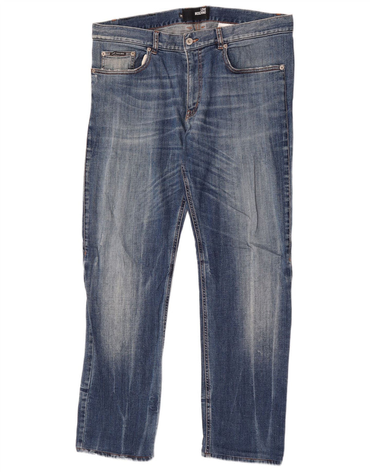 Moschino Jeans Slim Para Hombre W38 L32 Azul Algodón Clásico