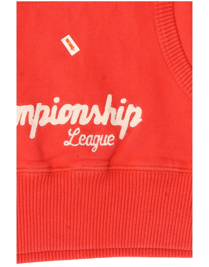 FRANKLIN MARSHALL Jersey con capucha y gráfico universitario para mujer UK 18 XL Algodón rojo