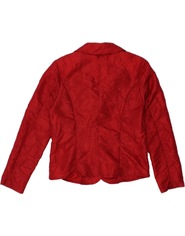 JORLI Womens 3 Button Blazer Jacket UK 16 Large Red Polyester Vintage Jorli and Second-Hand Jorli from Messina Hembry 