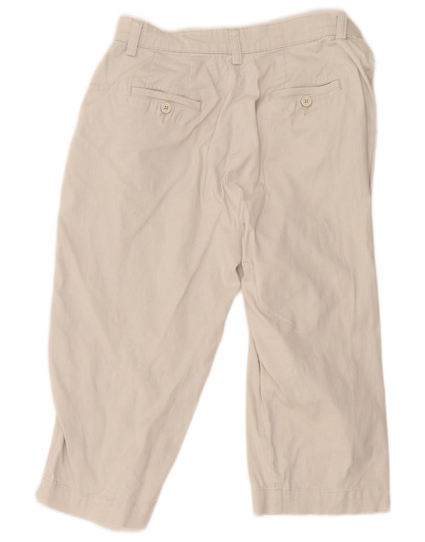 Lee Pantalones Capri Rectos para Mujer US 10 Grande W32 L19 Algodón Beige