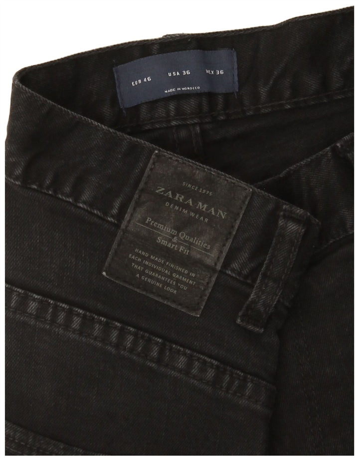 Zara Vaqueros Slim para Hombre EU 46 XL W36 L33 Negro